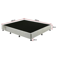 Load image into Gallery viewer, Palermo King Ensemble Bed Base Platinum Light Grey Linen Fabric
