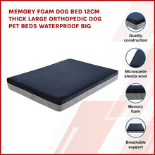 Load image into Gallery viewer, Memory Foam Dog Bed 12CM Thick Large Orthopedic Dog Pet Beds Waterproof Big

