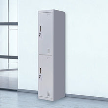 Load image into Gallery viewer, 2-Door Vertical Locker for Office Gym Shed School Home Storage
