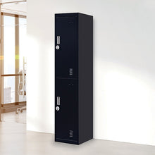 Load image into Gallery viewer, 2-Door Vertical Locker for Office Gym Shed School Home Storage

