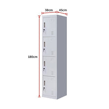 Load image into Gallery viewer, 4-Door Vertical Locker for Office Gym Shed School Home Storage
