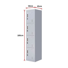 Load image into Gallery viewer, 4-Door Vertical Locker for Office Gym Shed School Home Storage
