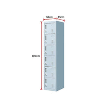 Load image into Gallery viewer, 6-Door Locker for Office Gym Shed School Home Storage
