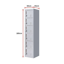 Load image into Gallery viewer, 6-Door Locker for Office Gym Shed School Home Storage
