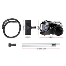 Load image into Gallery viewer, Devanti Bagless Cyclone Cyclonic Vac Home Office Car 2200W Black Vacuum Cleaner
