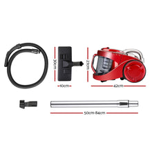 Load image into Gallery viewer, Devanti Bagless Cyclone with HEPA Filter 2200W Red Vacuum Cleaner
