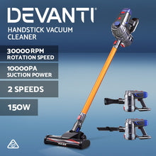 Load image into Gallery viewer, Handheld Cordless Stick Handheld Bagless 2-Speed LED Headlight Gold Vacuum Cleaner
