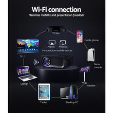 Load image into Gallery viewer, Devanti Mini Video Projector Wifi USB HDMI Portable HD 1080P Home Theatre
