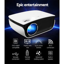 Load image into Gallery viewer, Devanti Mini Video Projector Wifi USB HDMI Portable HD 1080P Home Projector
