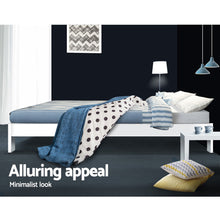 Load image into Gallery viewer, Artiss Bed Frame Double Size Wooden Bed Base JADE Timber Foundation Mattress
