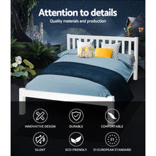 Load image into Gallery viewer, Double Wooden Bed Frame
