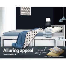 Load image into Gallery viewer, King Single Wooden Bed Frame - White
