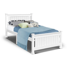 Load image into Gallery viewer, Single Size Wooden Bed Frame - White
