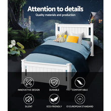 Load image into Gallery viewer, Single Size Wooden Bed Frame - White
