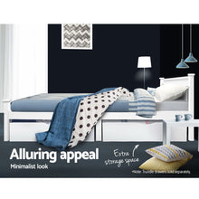 Load image into Gallery viewer, Single Size Wooden Bed Frame - White
