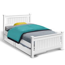 Load image into Gallery viewer, Artiss Wooden Bed Frame Timber Single Size RIO Kids Adults Storage Drawers Base

