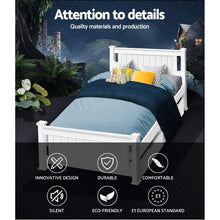 Load image into Gallery viewer, Artiss Wooden Bed Frame Timber Single Size RIO Kids Adults Storage Drawers Base
