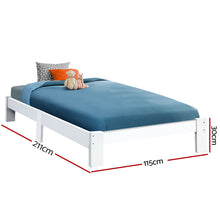 Load image into Gallery viewer, King Single Size Wooden Base Timber Platform Bed Frame
