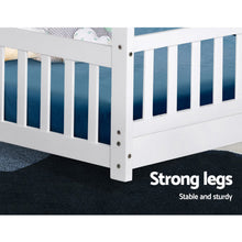 Load image into Gallery viewer, Artiss Wooden Bed Frame Single Size Timber Mattress Base Pine Platform White ROCK
