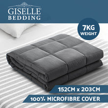 Load image into Gallery viewer, 7KG Heavy Gravity Microfibre Glass Beads Calming Grey Adult Weighted Blanket
