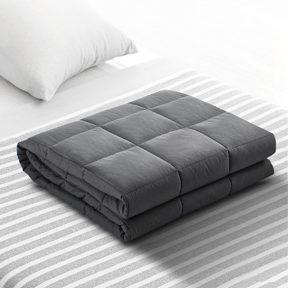 9KG Heavy Gravity Microfibre Calming Grey Adult Weighted Blanket