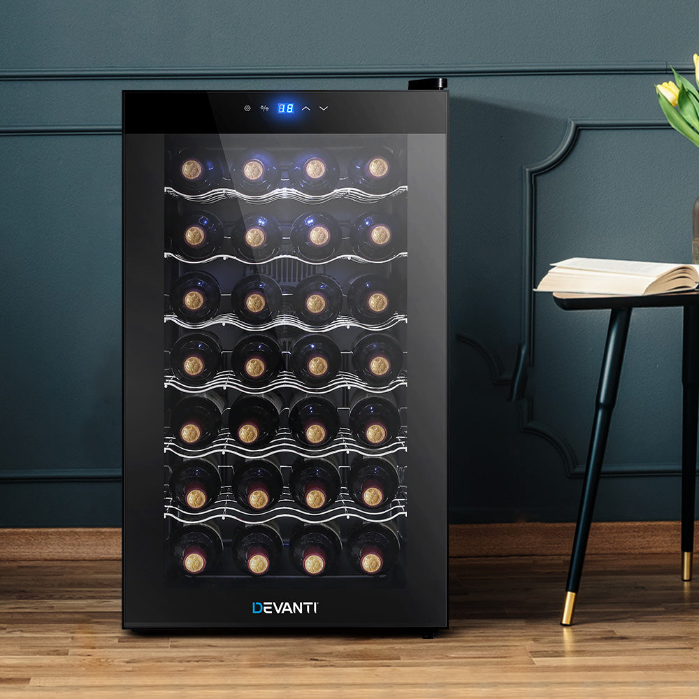 28 Bottles Glass Door Thermoelectric Wine Cooler