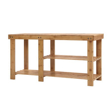 Load image into Gallery viewer, Bamboo Shoe Rack Bench
