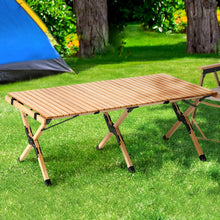 Load image into Gallery viewer, Gardeon Outdoor Furniture Wooden Egg Roll Picnic Table Camping Desk 120CM
