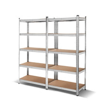 Load image into Gallery viewer, Strong and Durable Warehouse Shelving Rack x 2 - Silver 90 x 40 x 180cm
