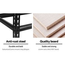 Load image into Gallery viewer, Strong and Durable Warehouse Shelving Rack x 4- Matte Black 70 x 30 x 150cm
