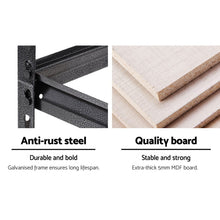 Load image into Gallery viewer, Durable Steel Warehouse Shelving Rack x 2 - Charcoal 70 x 30 x 150cm
