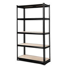 Load image into Gallery viewer, Durable 5-Shelves Steel Warehouse Shelving Rack - Black 90cm x 40cm x 180cm
