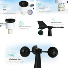 Load image into Gallery viewer, Devanti Weather Station Indoor Outdoor Wireless WiFi Professional Solar Sensor

