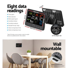 Load image into Gallery viewer, Devanti Wireless WiFi Professional Weather Station Solar Sensor LCD UV Light
