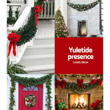 Load image into Gallery viewer, Jingle Jollys 2.4m Christmas Garland Xmas Decorations Green Wedding Party
