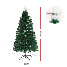 Load image into Gallery viewer, Jingle Jollys 1.5m Christmas Tree Optic Fibre LED Xmas tree Multi Colour
