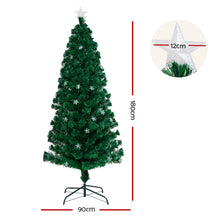 Load image into Gallery viewer, Jingle Jollys 1.8m Christmas Tree Optic Fibre LED Xmas tree Multi Colour
