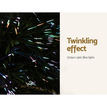 Load image into Gallery viewer, Jingle Jollys 1.8m Christmas Tree Optic Fibre LED Xmas tree 300 Tips
