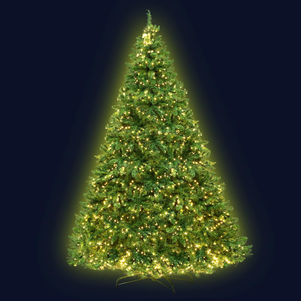 Jingle Jollys Christmas Tree 2.4m Xmas Tree Decorations 1488 LEDs 8 Light Modes