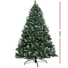 Load image into Gallery viewer, Jingle Jollys Christmas Tree 2.4m Snowy Xmas Tree Decoration 1400 Tips
