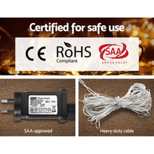 Load image into Gallery viewer, Jingle Jollys 6X3M Christmas Curtain Lights 600LED Warm White
