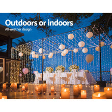 Load image into Gallery viewer, Jingle Jollys 6X3M Christmas Curtain Lights 600LED Warm White
