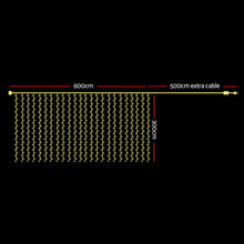 Load image into Gallery viewer, Jingle Jollys 6X3M Christmas Curtain Fairy Lights String 600LED Party Wedding CW
