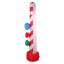 Load image into Gallery viewer, Jingle Jollys 2.4M Christmas Inflatable Santa Guide Candy Pole Xmas Decor LED
