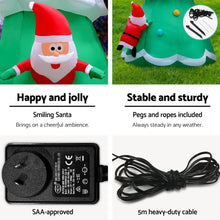 Load image into Gallery viewer, Jingle Jollys 5M Christmas Inflatable Santa on Christmas Tree Xmas Decor LED

