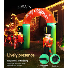 Load image into Gallery viewer, Jingle Jollys Christmas Inflatable Nutcracker Archway 3M Outdoor Decorations
