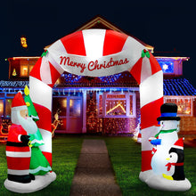 Load image into Gallery viewer, 3M Inflatable Archway with Santa LED Lights
