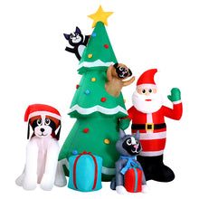 Load image into Gallery viewer, Inflatable 3M Christmas Tree Santa Lights
