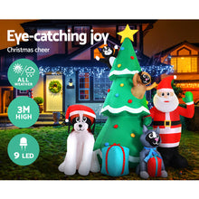 Load image into Gallery viewer, Inflatable 3M Christmas Tree Santa Lights
