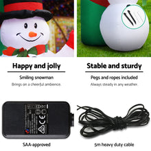 Load image into Gallery viewer, 2.8M Christmas Inflatable Giant Arch Way Santa Snowman Light Decor
